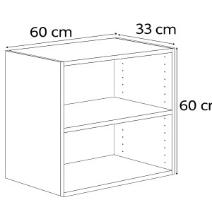 Meuble haut caisson 600 × 600 × 330 mm